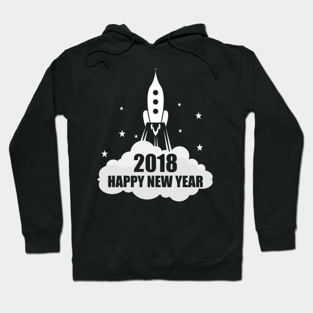 Happy New Year Rocket 2018 Year of the Dog Hoodie by theperfectpresents